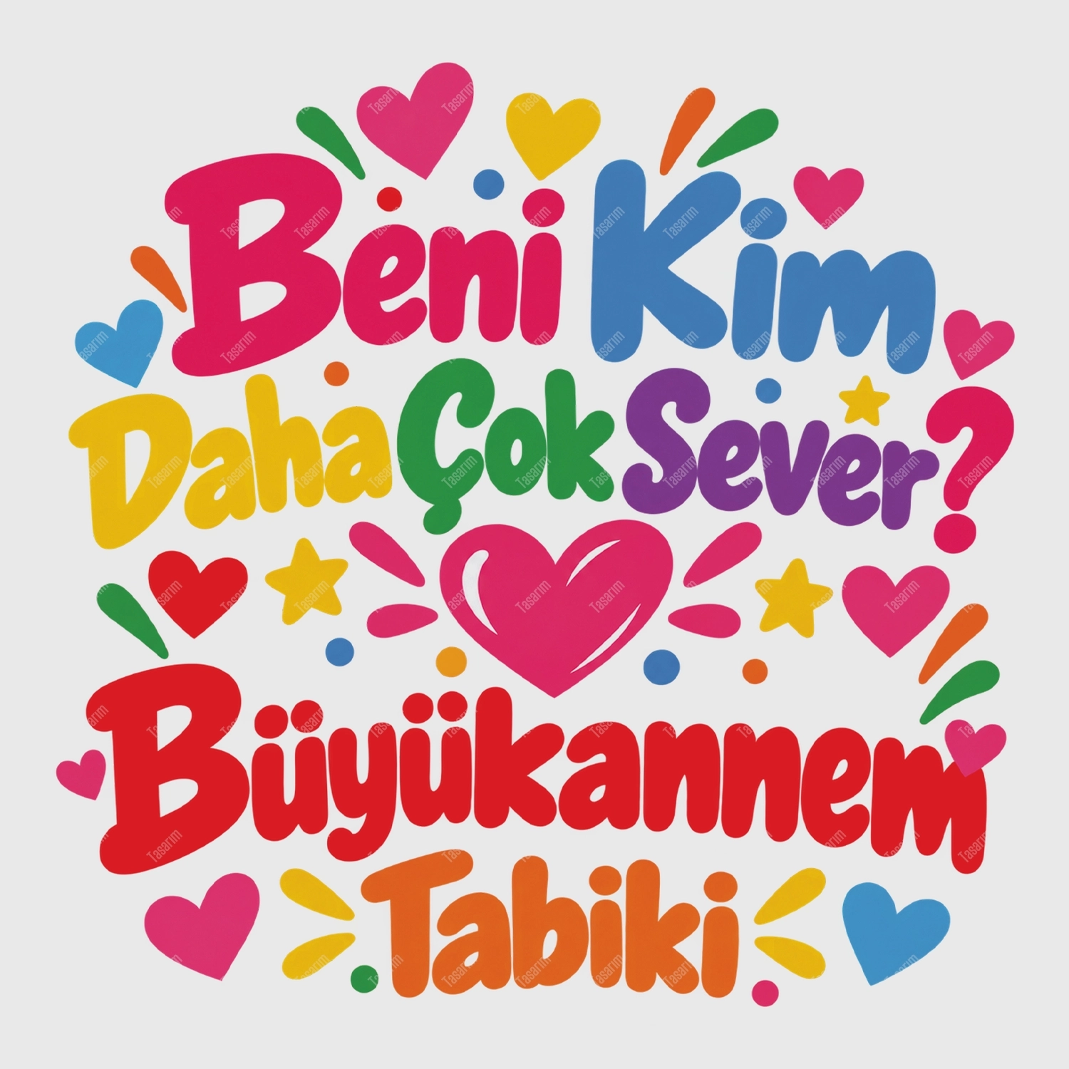 Beni Kim Daha Çok Sever Büyükannem Tabiki - Bebek Body Zıbın