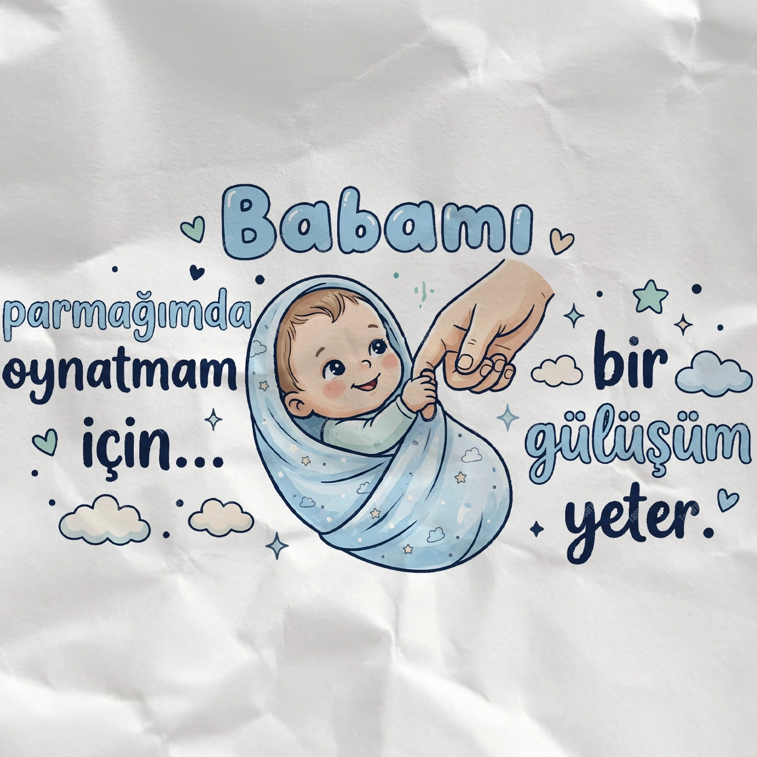 Babamı Parmağımda Oynatmam İçin Bir Gülüşüm Yeter - Bebek Body Zıbın