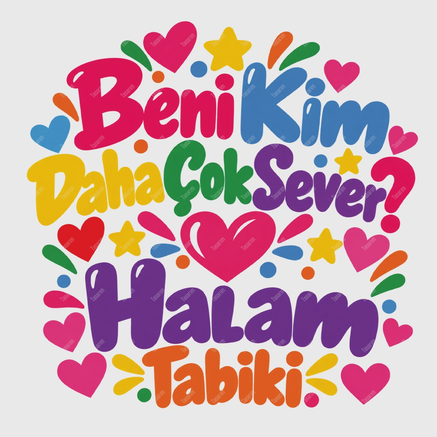 Beni Kim Daha Çok Sever Halam Tabiki - Bebek Body Zıbın
