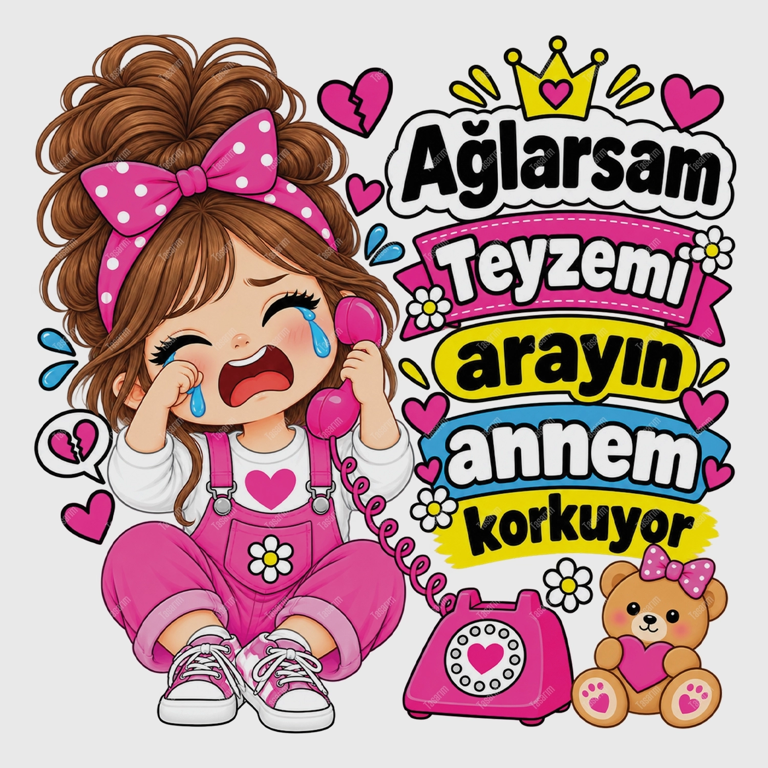 Ağlarsam Teyzemi Arayın Annem Korkuyor - Bebek Body Zıbın
