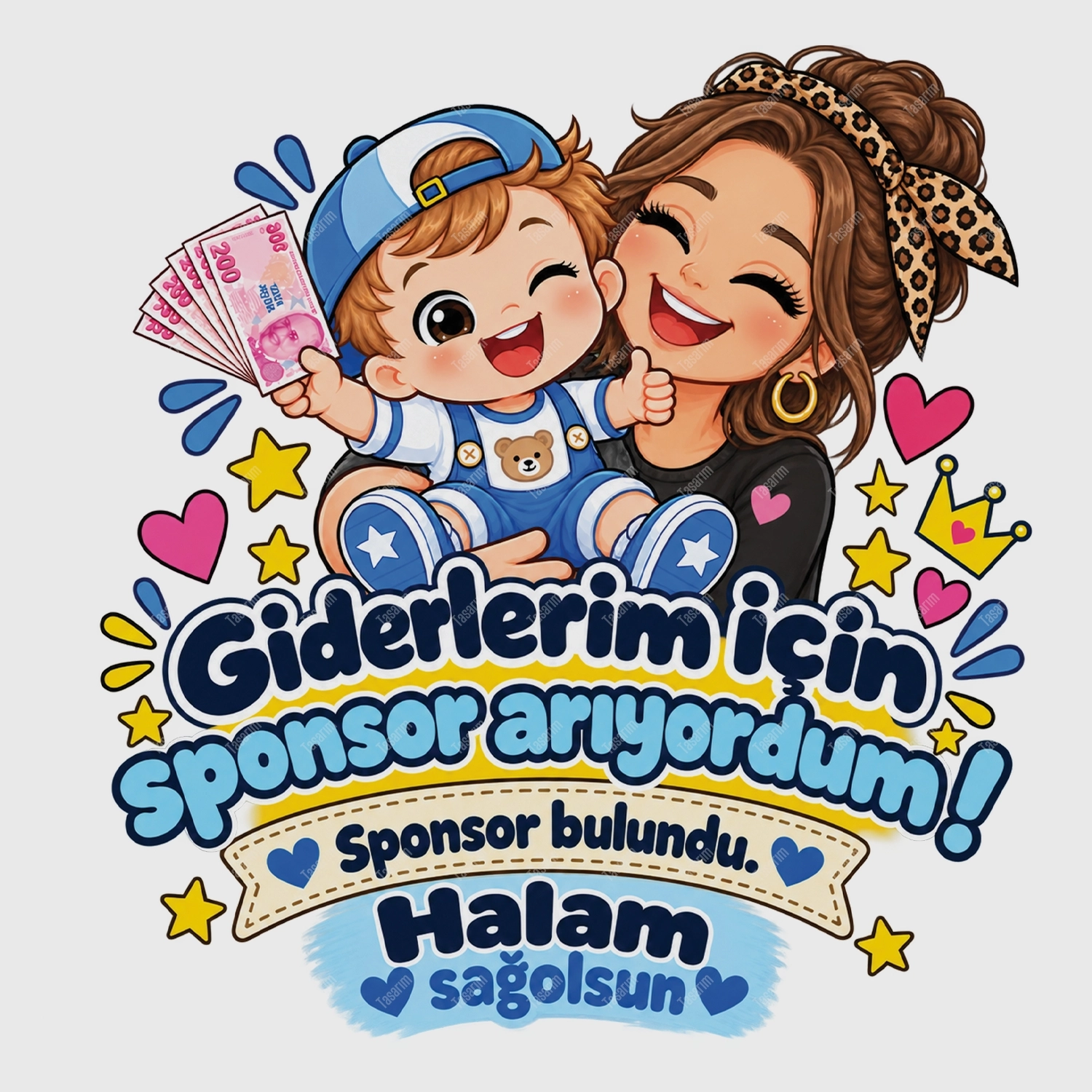 Giderlerim İçin Sponsor Arıyordum Sponsor Bulundu Halam Sağolsun - Bebek Body Zıbın