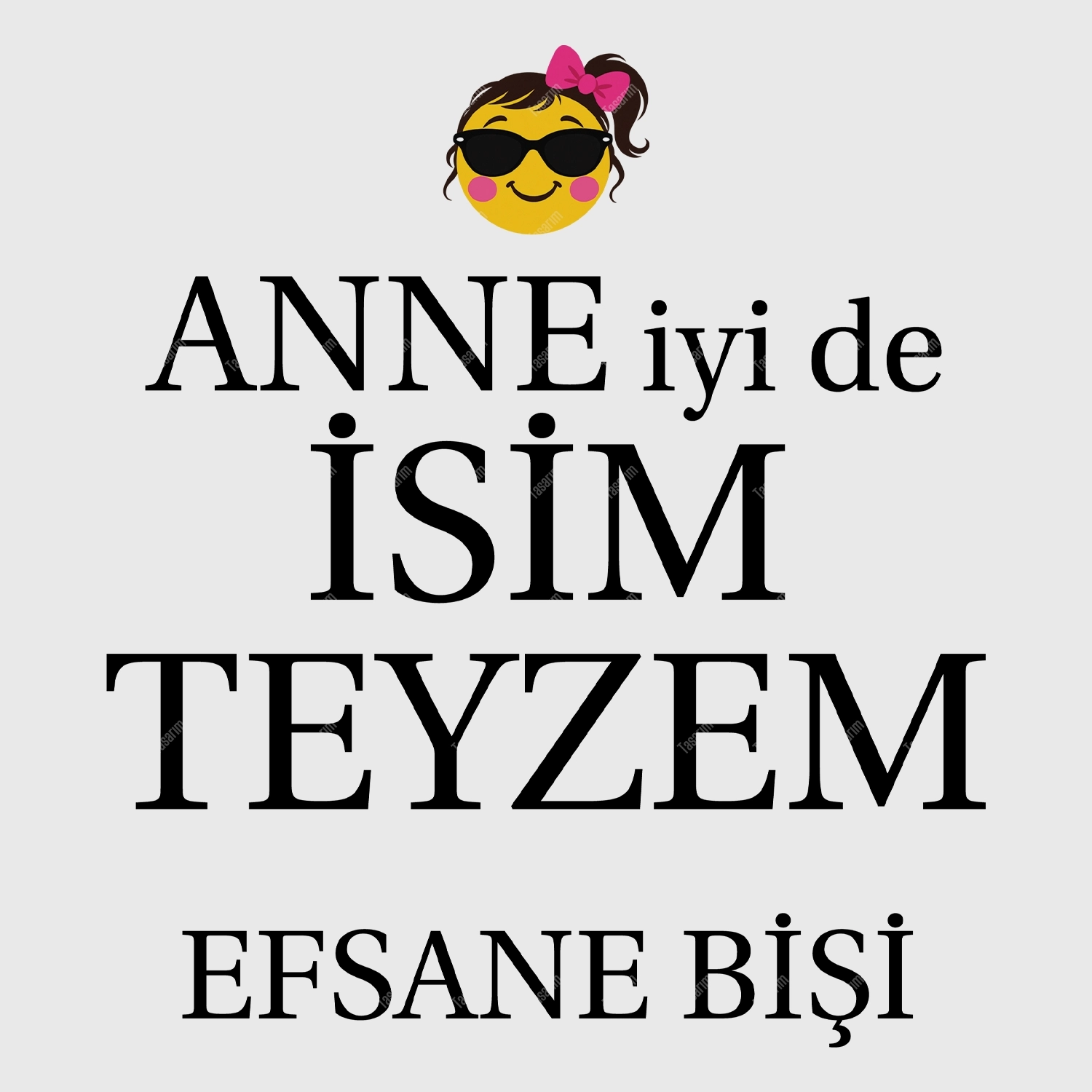 Anne İyi De ’’İsim’’ Teyzem Efsane Bişi - Bebek Body Zıbın