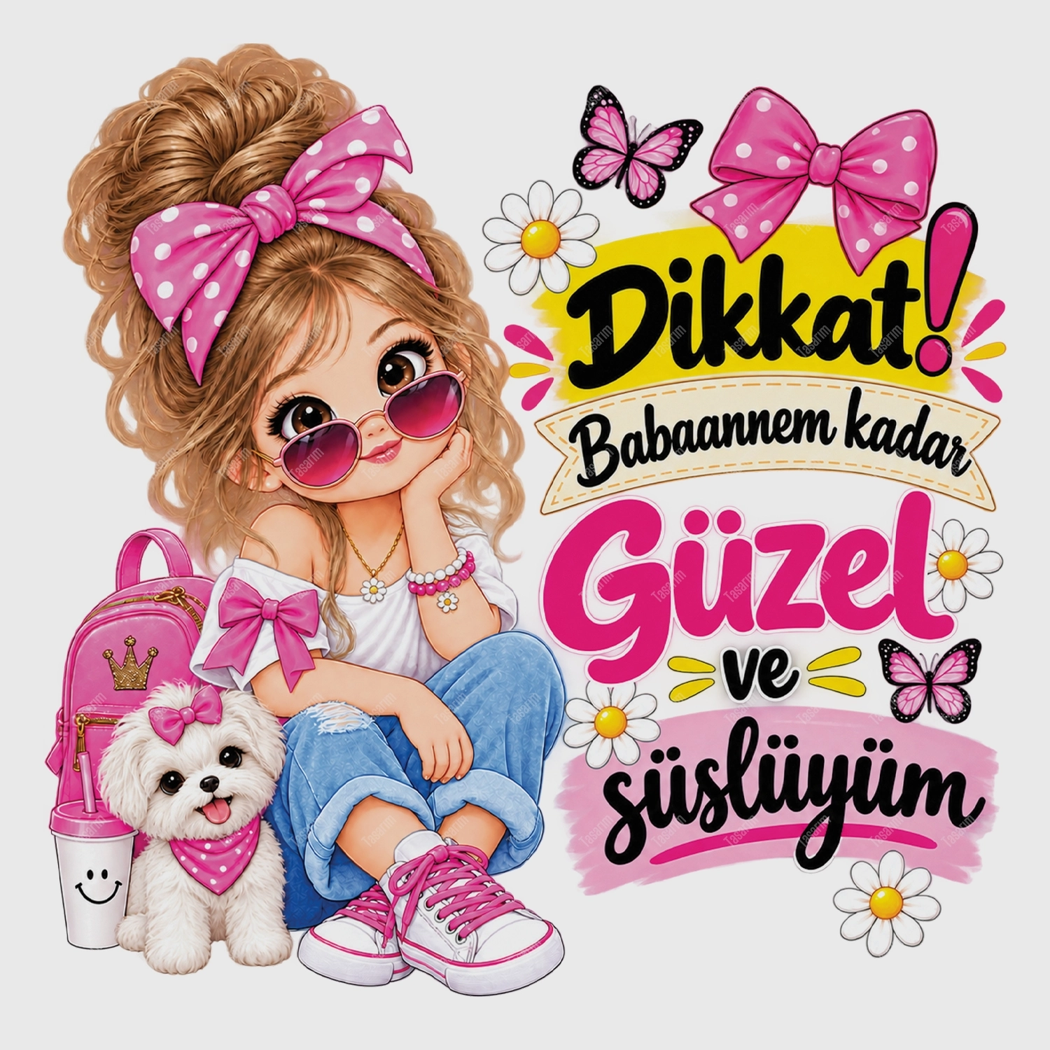 Dikkat Babaannem Kadar Güzel Ve Süslüyüm - Bebek Body Zıbın