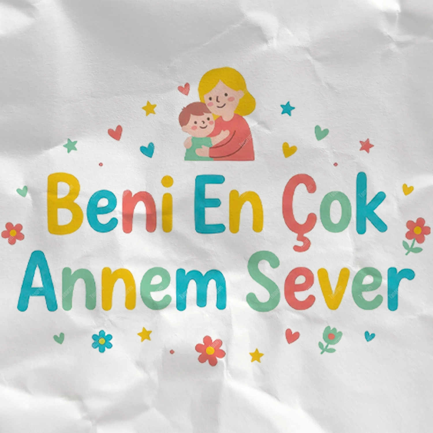 Beni En Çok Annem Sever - Bebek Body Zıbın