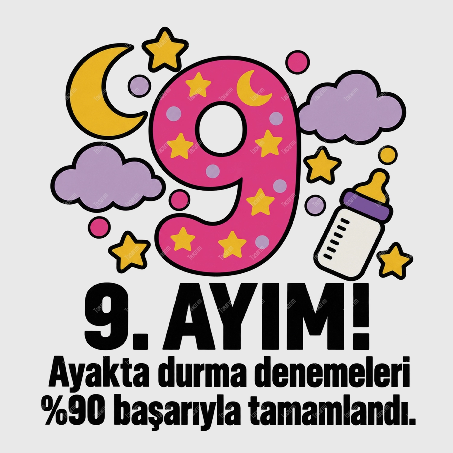 9. Aylık - Ayakta Durma Denemeleri %90 Başarıyla Tamamlandı - Bebek Body Zıbın