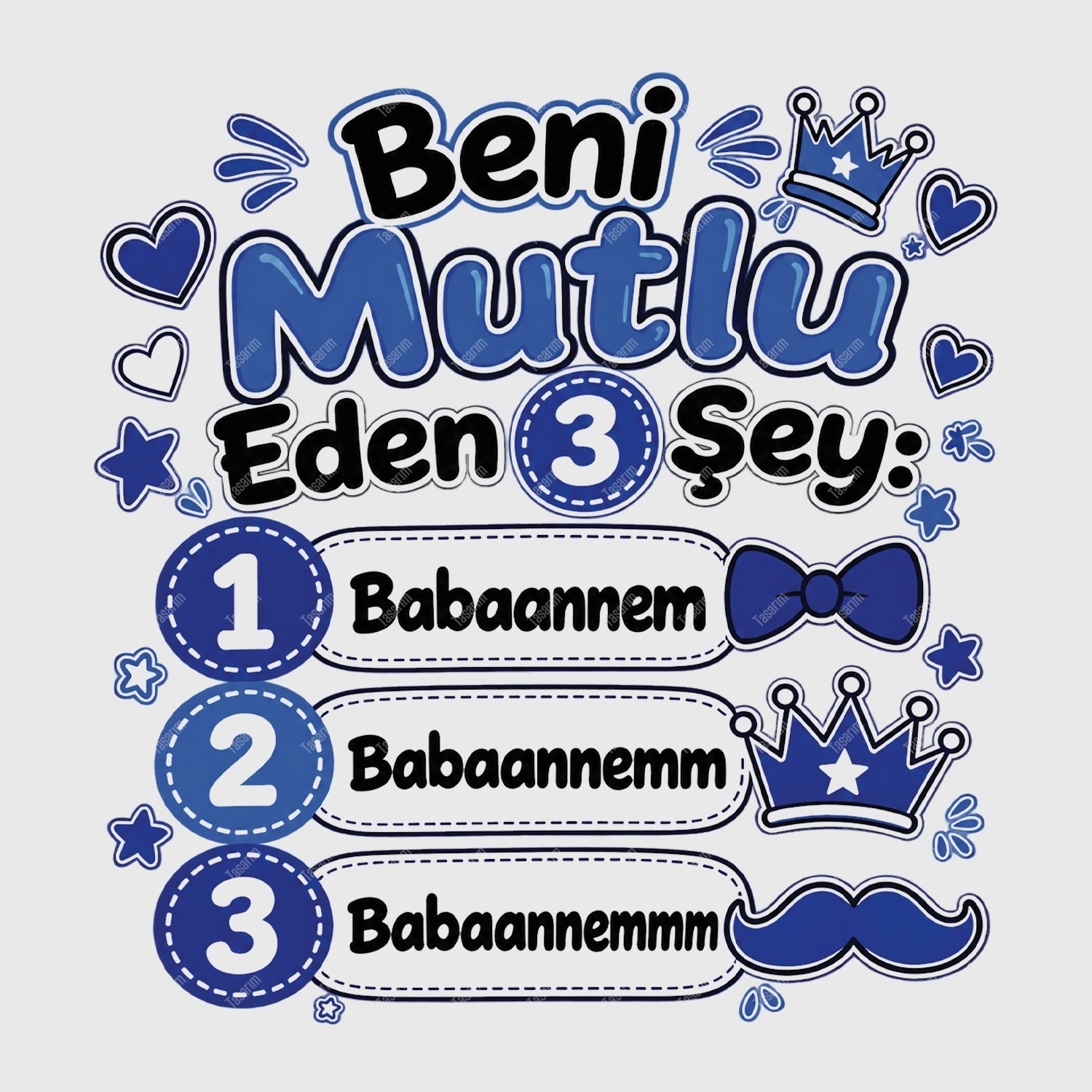 Beni Mutlu Eden 3 Şey Babaannem - Bebek Body Zıbın