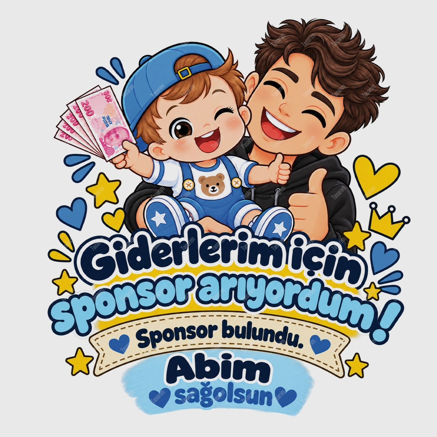 Giderlerim İçin Sponsor Arıyordum Sponsor Bulundu Abim Sağolsun - Bebek Body Zıbın