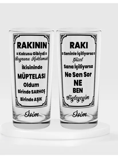 İkili Rakı Kadehi