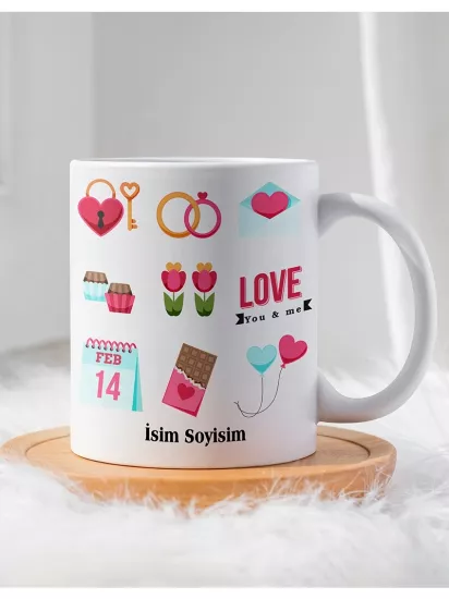 Sevgililer Gününe Özel Hediyelik Kupa Bardak