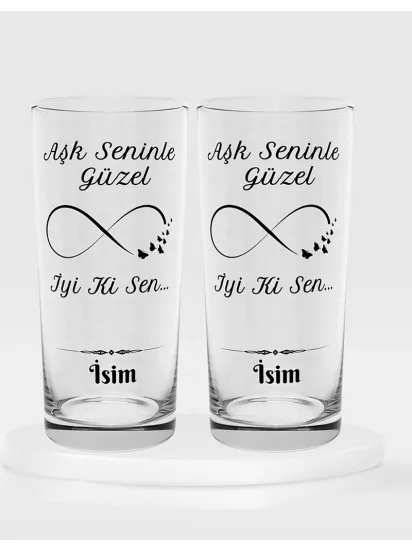İkili Rakı Kadehi