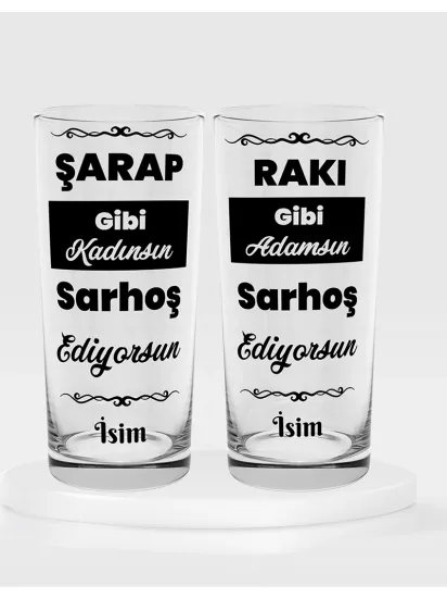 İkili Rakı Kadehi