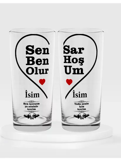 İkili Rakı Kadehi