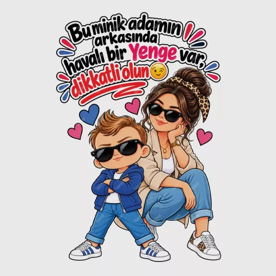 Bu Minik Adamın Arkasında Havalı Bir Yenge Var Dikkatli Olun