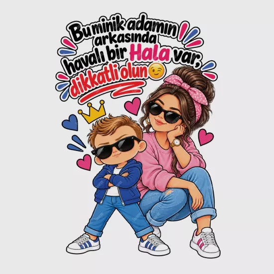 Bu Minik Adamın Arkasında Havalı Bir Hala Var Dikkatli Olun