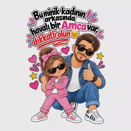 Bu Minik Kadının Arkasında Havalı Bir Amca Var Dikkatli Olun
