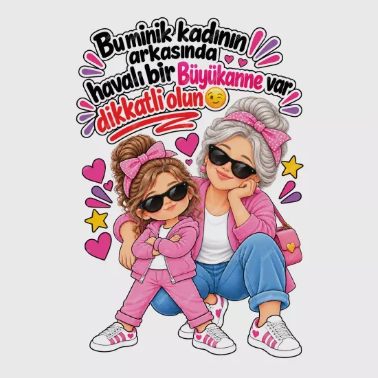 Bu Minik Kadının Arkasında Havalı Bir Büyükanne Var Dikkatli Olun