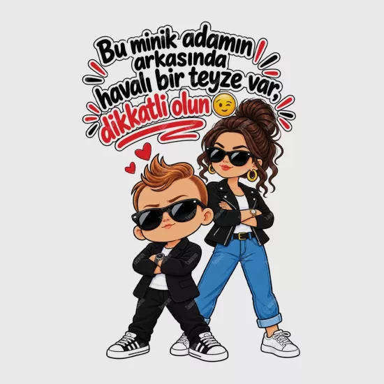 Bu Minik Adamın Arkasında Havalı Bir Teyze Var Dikkatli Olun
