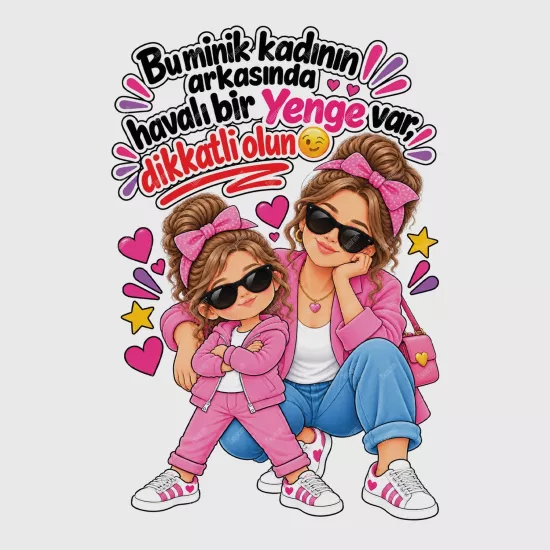 Bu Minik Kadının Arkasında Havalı Bir Yenge Var Dikkatli Olun
