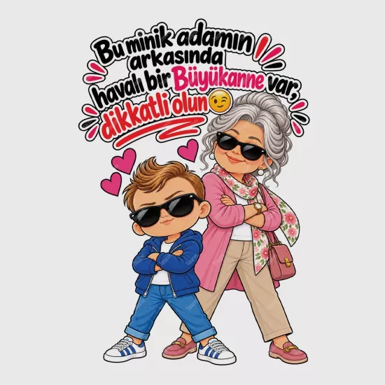 Bu Minik Adamın Arkasında Havalı Bir Büyükanne Var Dikkatli Olun