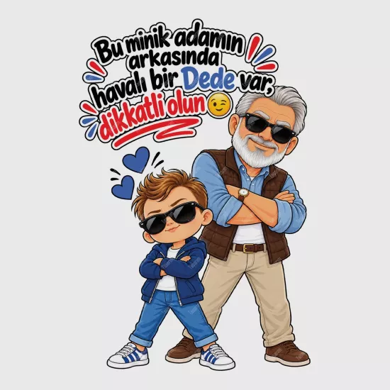Bu Minik Adamın Arkasında Havalı Bir Dede Var Dikkatli Olun