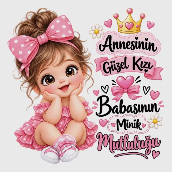 Annesinin Güzel Kızı Babasının Minik Mutluluğu