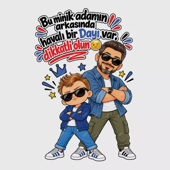 Bu Minik Adamın Arkasında Havalı Bir Dayı Var Dikkatli Olun