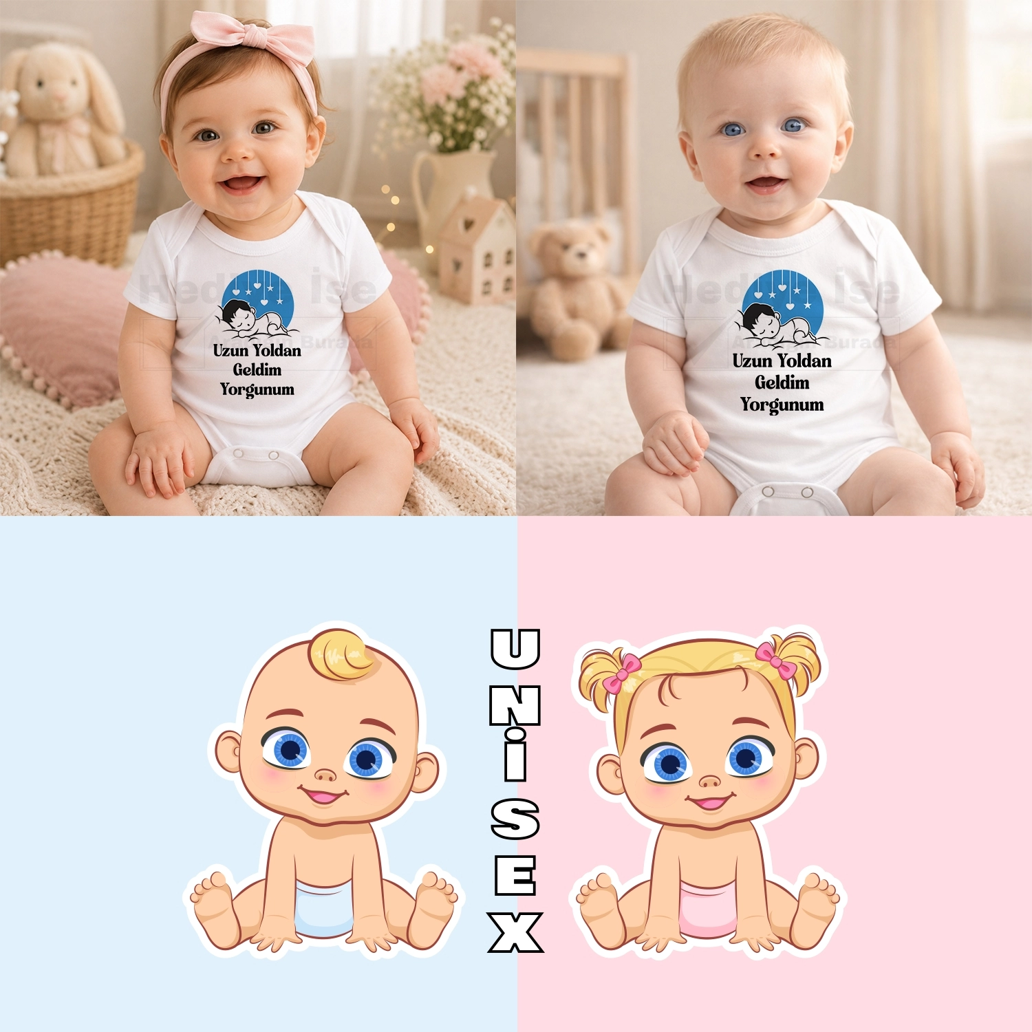 Uzun Yoldan Geldim Yorgunum - Bebek Body Zıbın