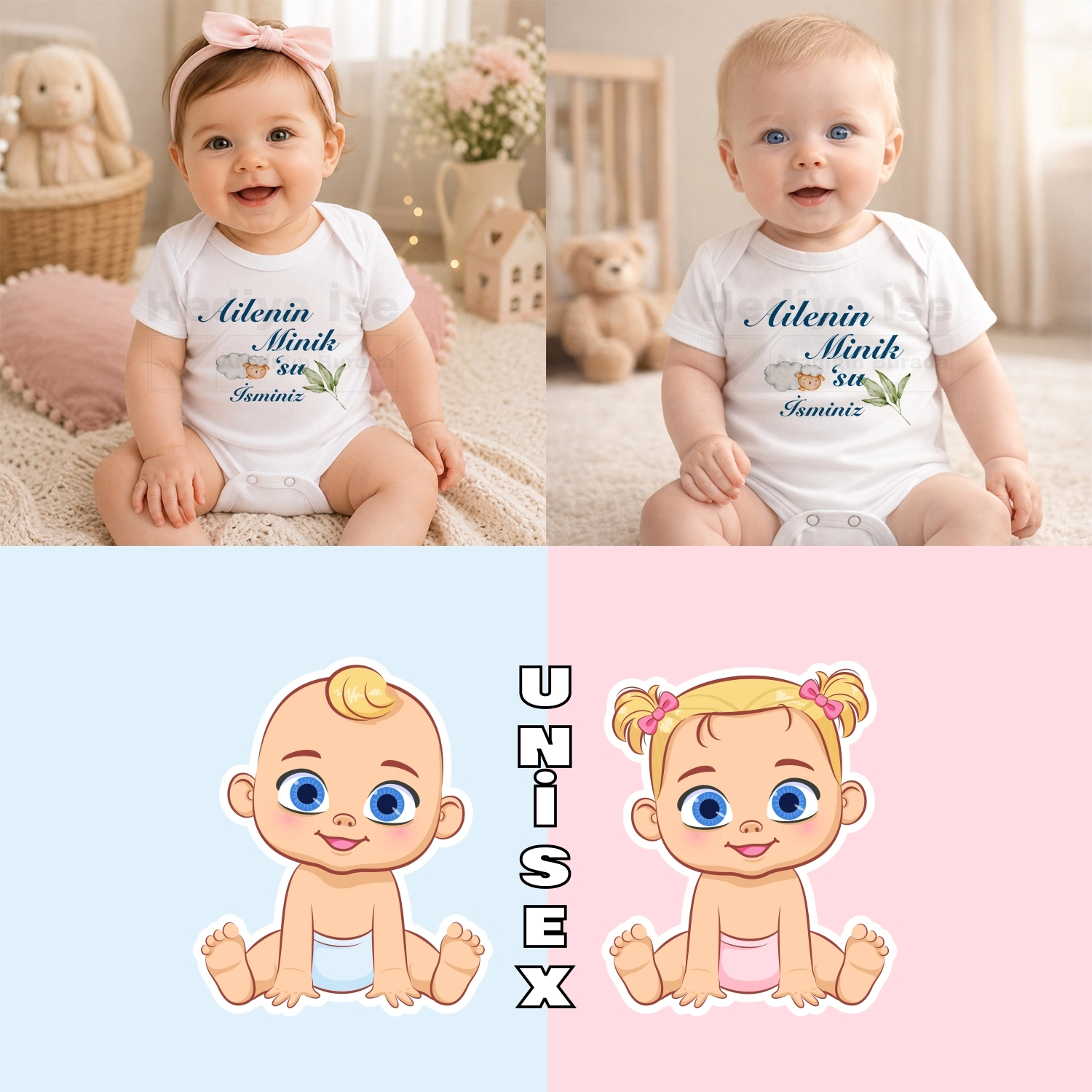 Ailenin Minik Kuzusu - Bebek Body Zıbın