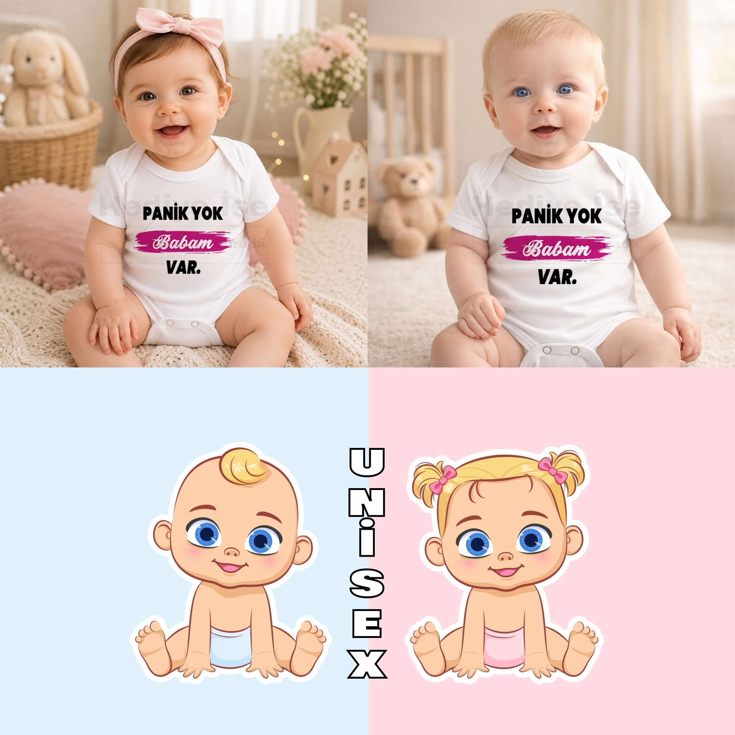 Panik Yok Babam Var - Bebek & Body & Zıbın