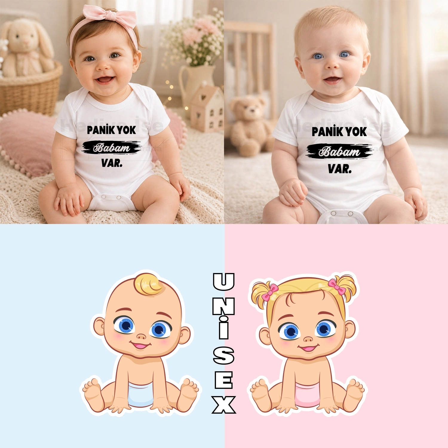 Panik Yok Babam Var - Bebek Body Zıbın