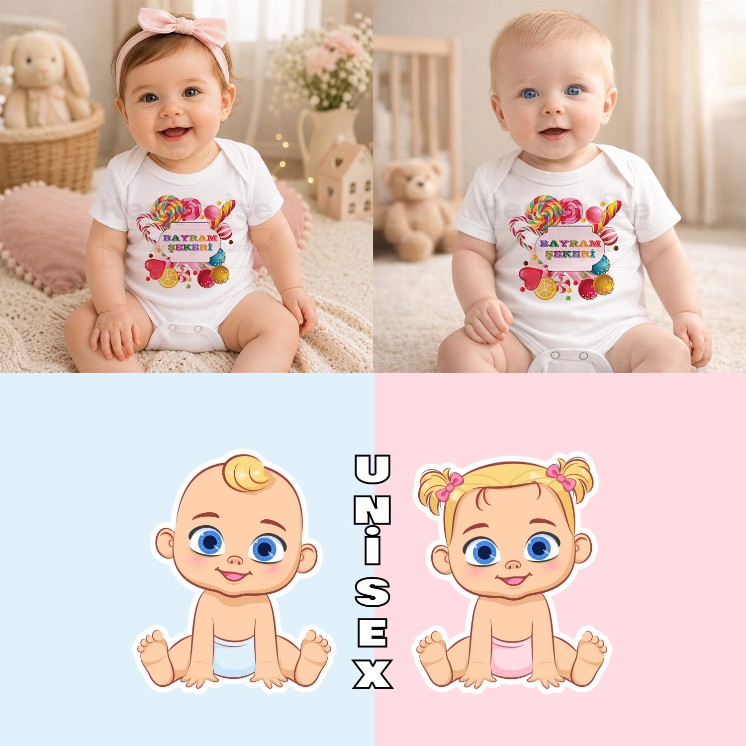 Bayram Şekeri - Bebek Body Zıbın