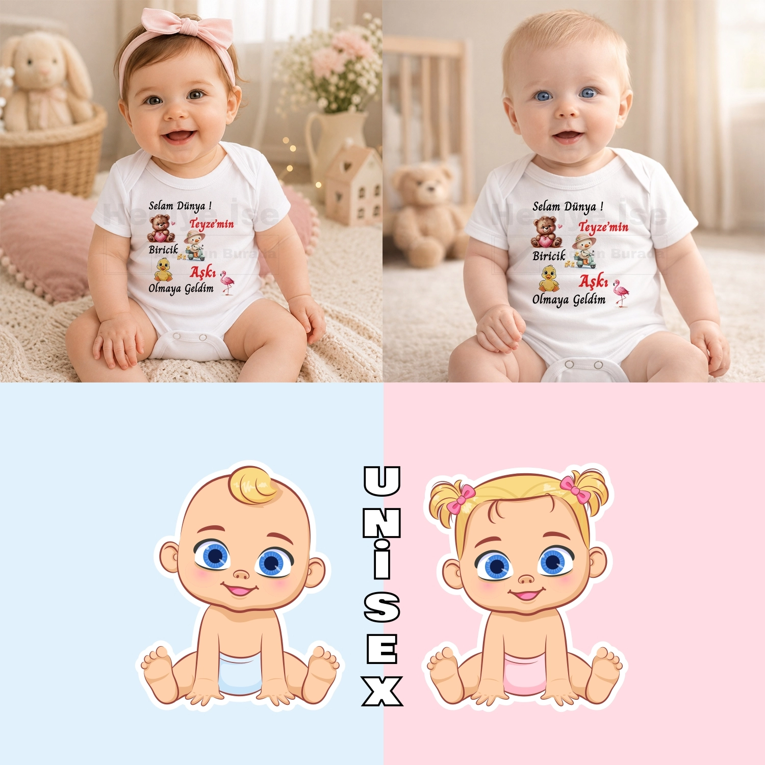 Selam Dünya Teyze’min Biricik Aşkı Olmaya Geldim - Bebek Body Zıbın