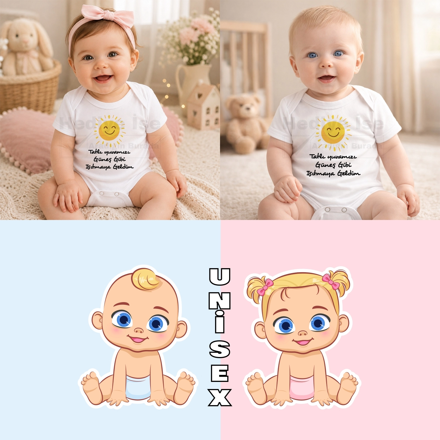 Tatlı Yuvamızı Güneş Gibi Isıtmaya Geldim - Bebek Body Zıbın