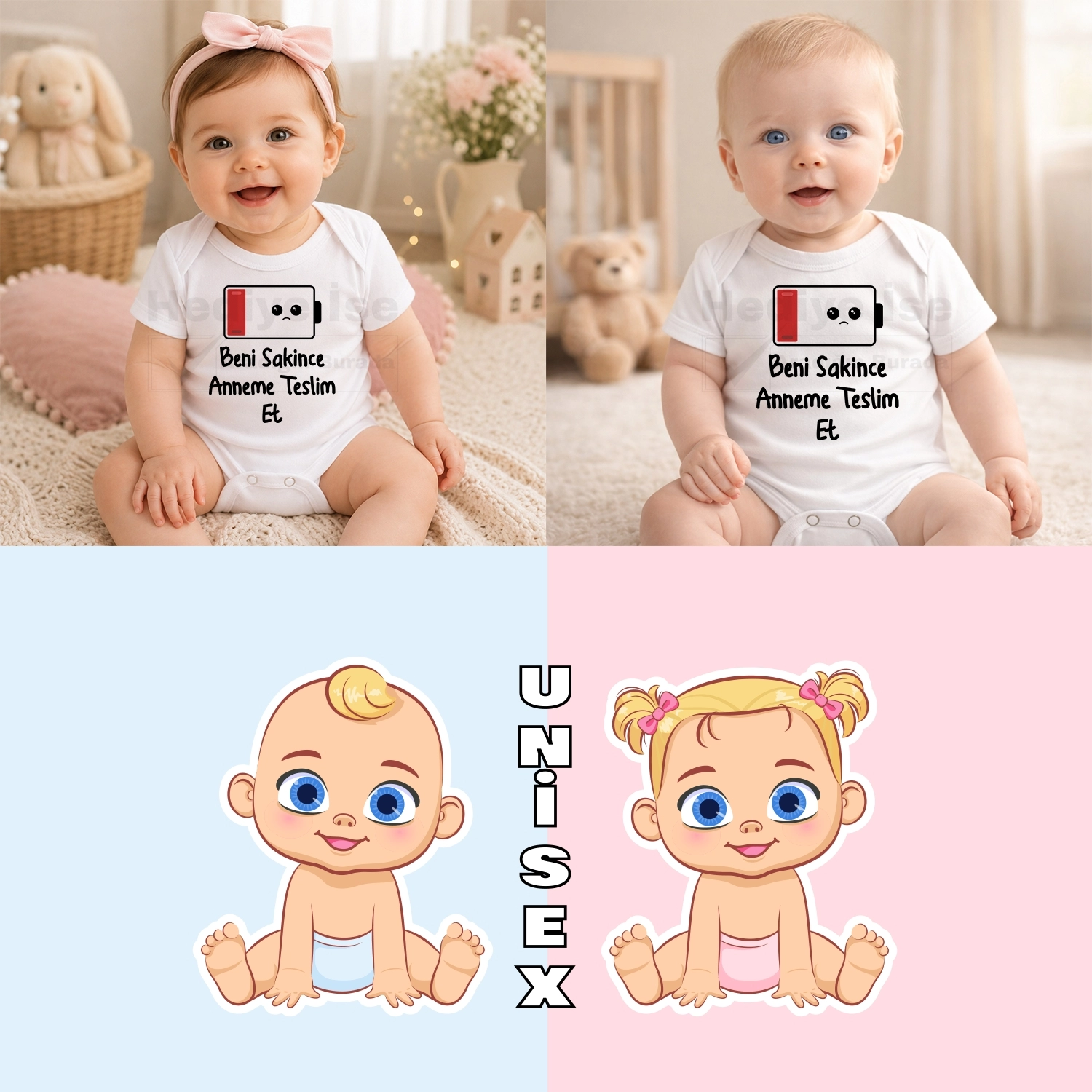 Beni Sakince Anneme Teslim Et - Bebek Body Zıbın