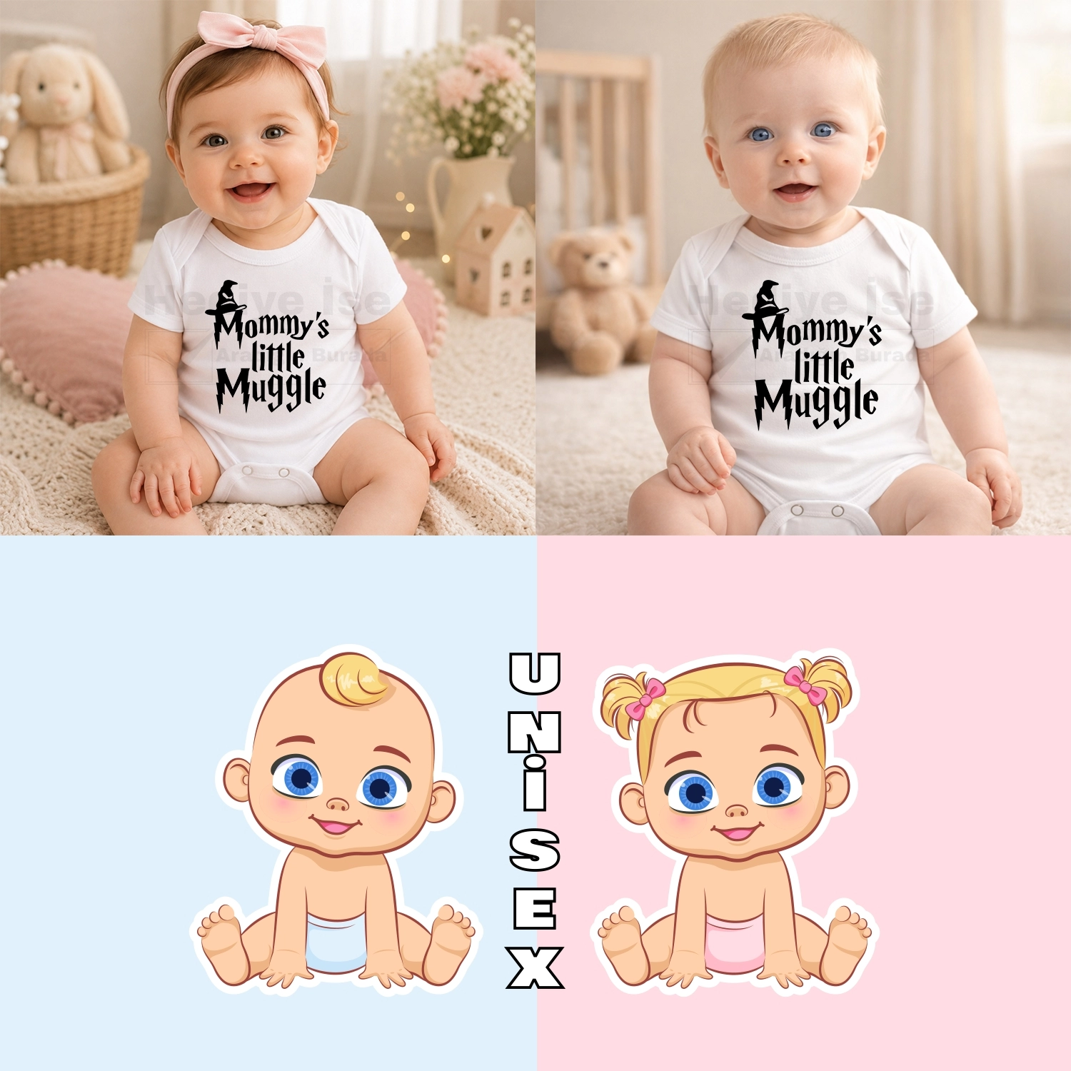 Mommy’s little Muggle - Bebek Body Zıbın