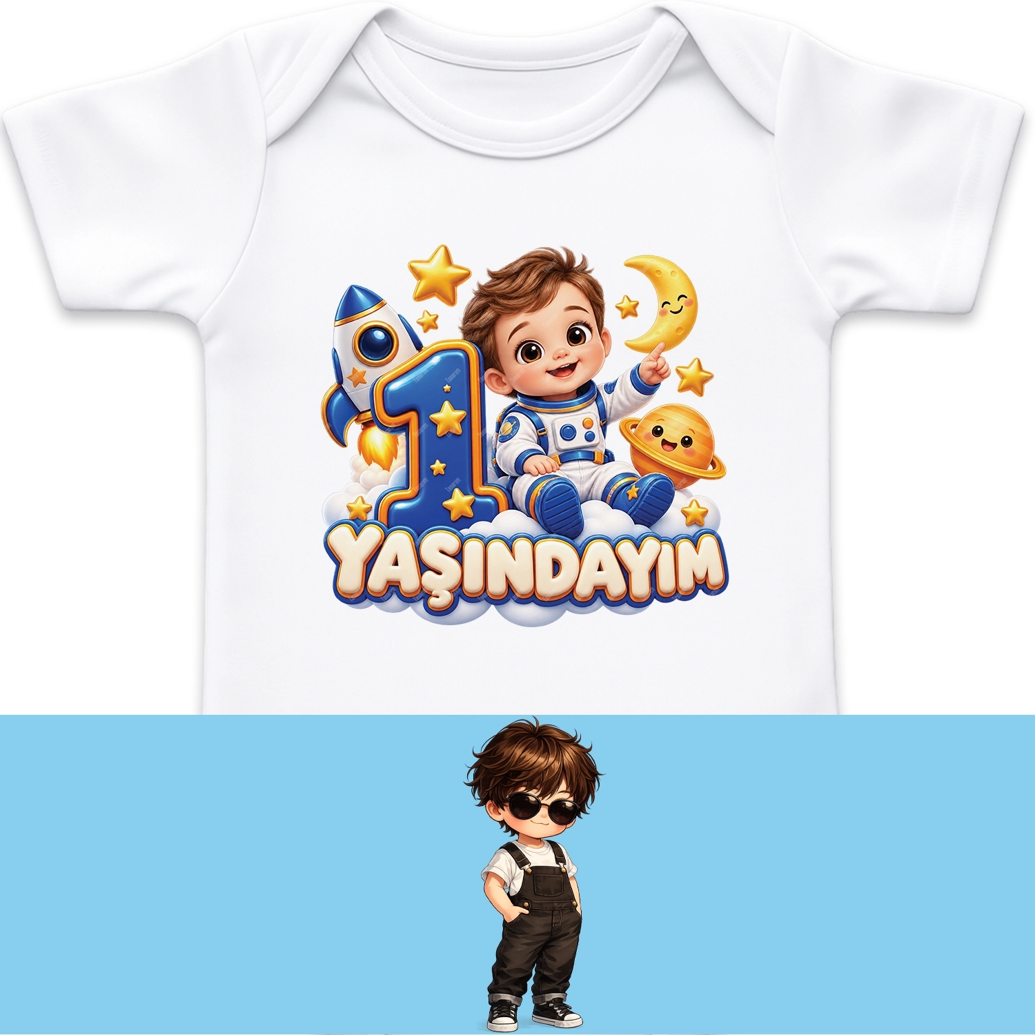1 Yaşındayım - Bebek Body Zıbın