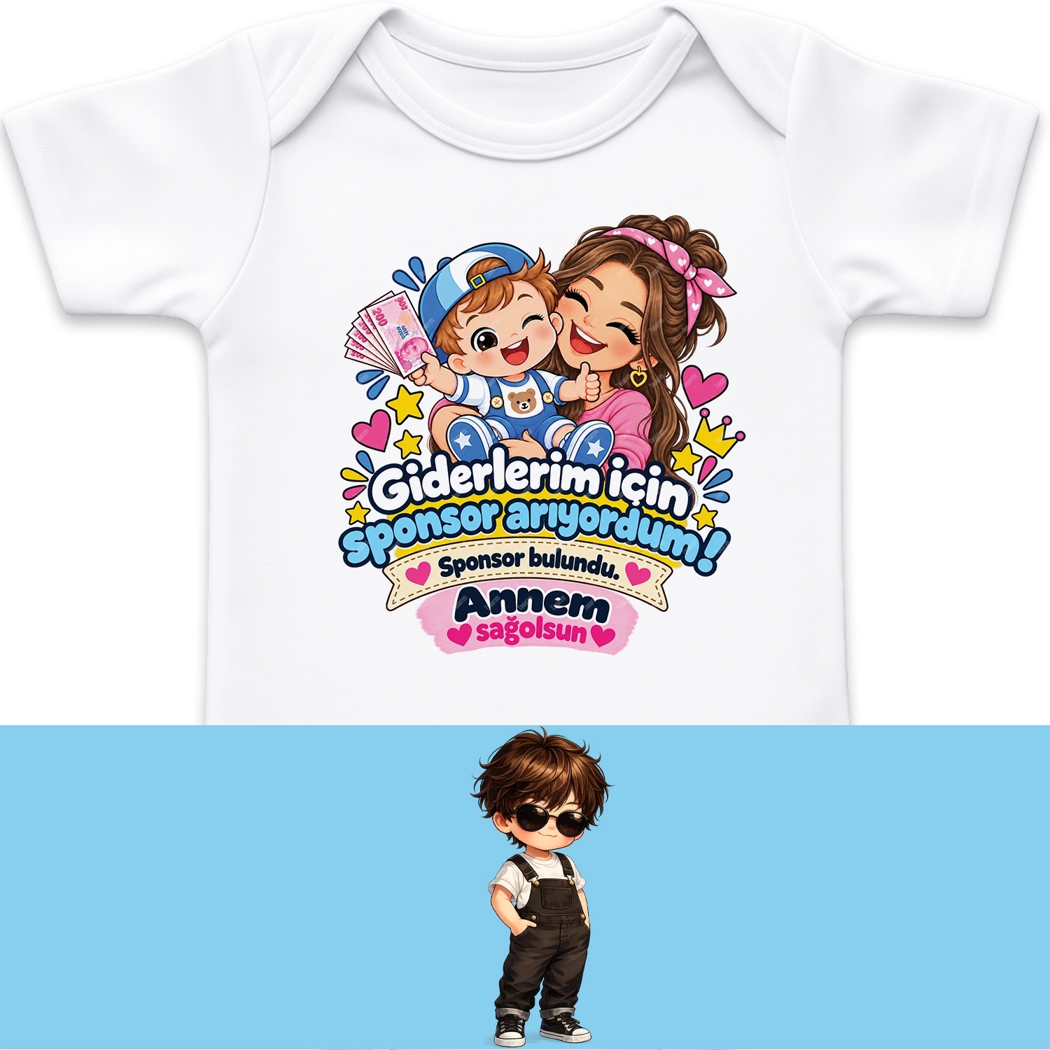 Giderlerim İçin Sponsor Arıyordum Sponsor Bulundu Annem Sağolsun - Bebek Body Zıbın