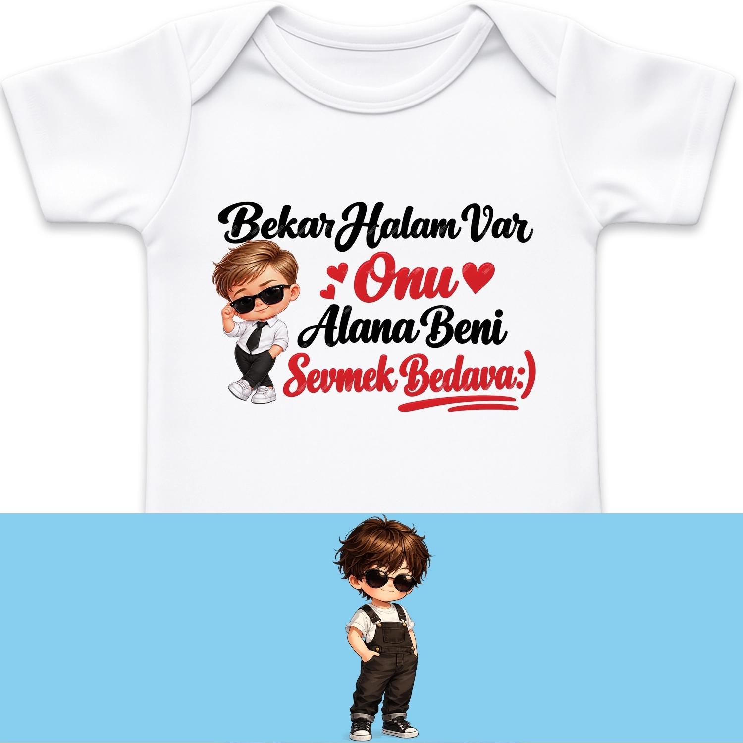 Bekar Halam Var Onu Alana Beni Sevmek Bedava - Bebek Body Zıbın