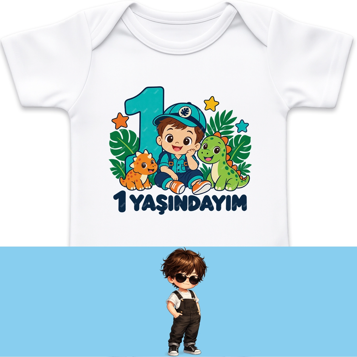 1 Yaşındayım - Bebek Body Zıbın