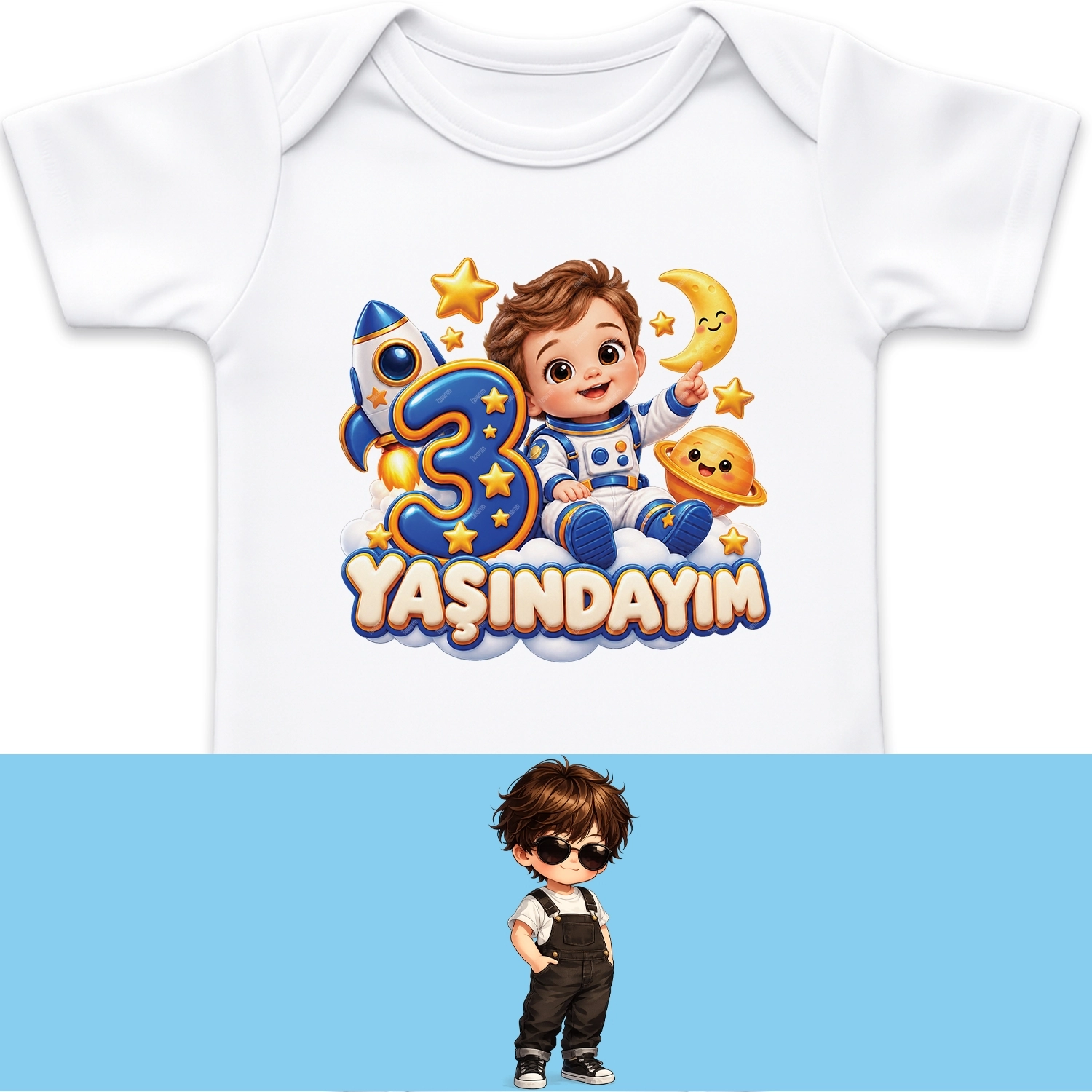 3 Yaşındayım - Bebek Body Zıbın