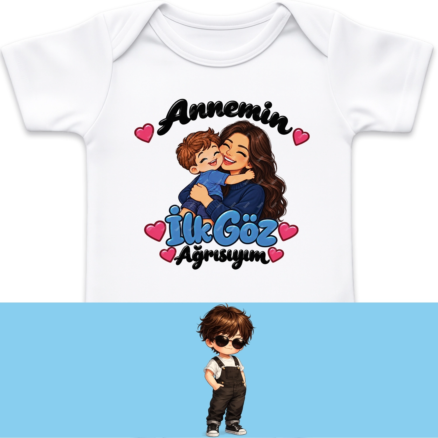 Annemin İlk Göz Ağrısıyım - Bebek Body Zıbın