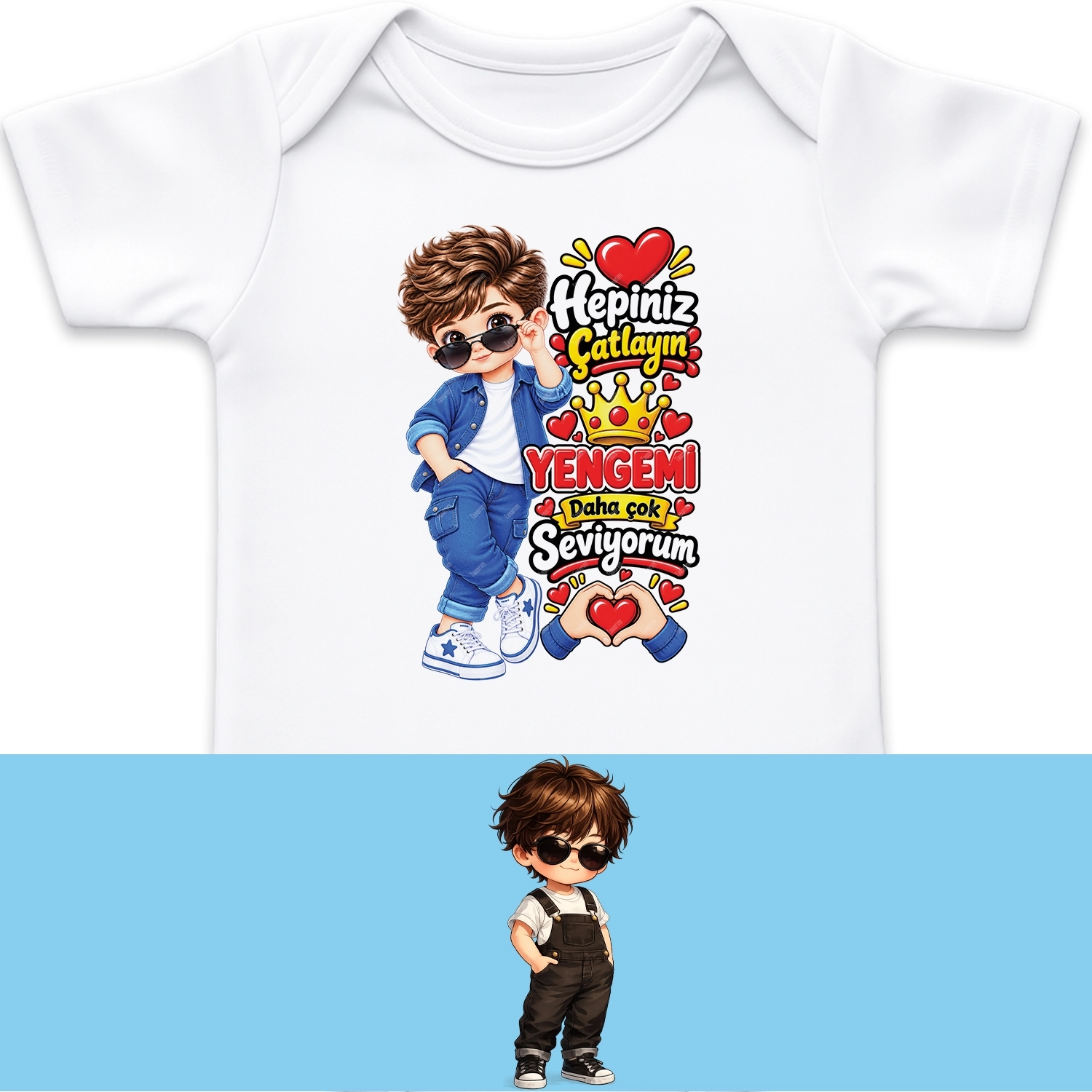Hepiniz Çatlayın Yengemi Daha Çok Seviyorum - Bebek Body Zıbın