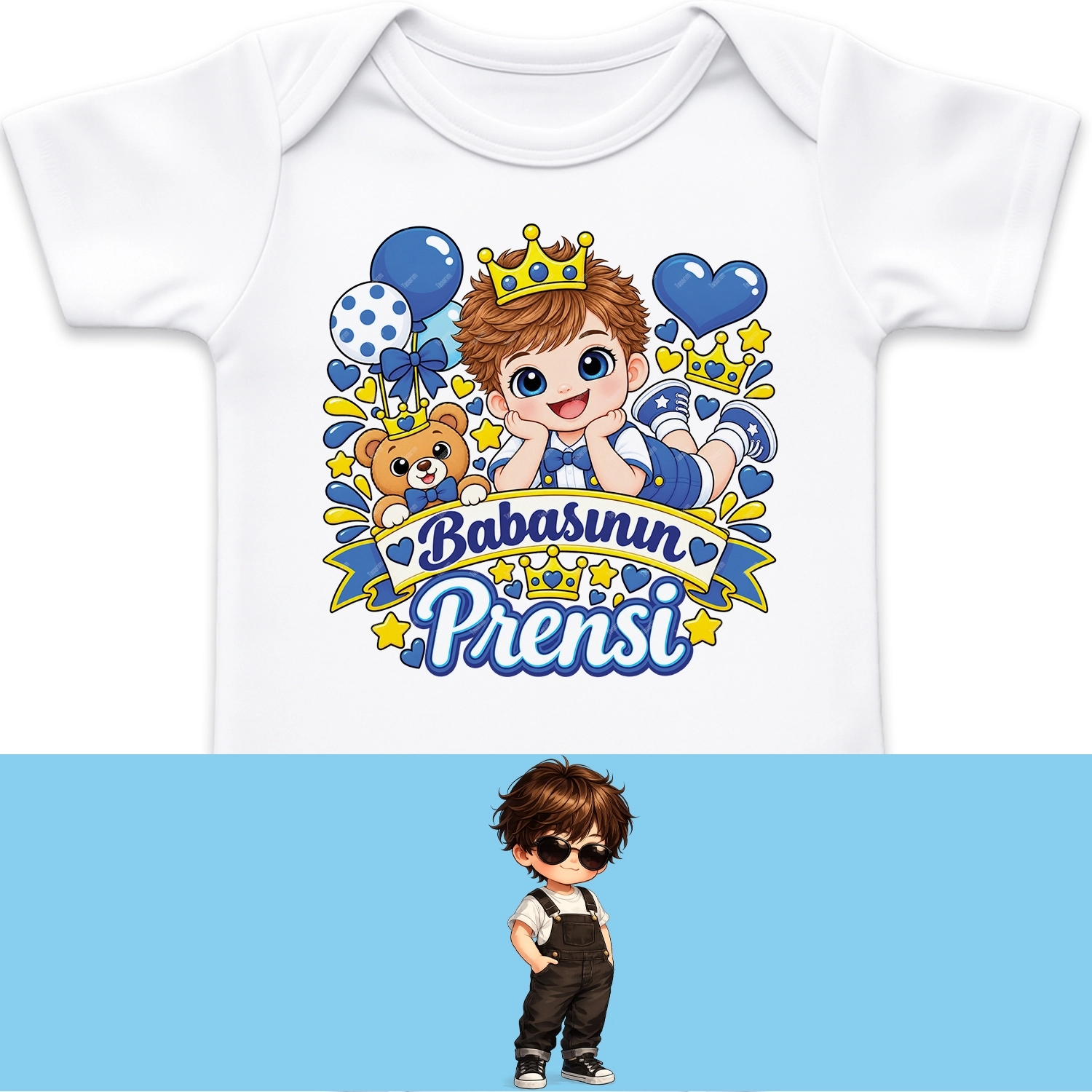 Babasının Prensi - Bebek Body Zıbın