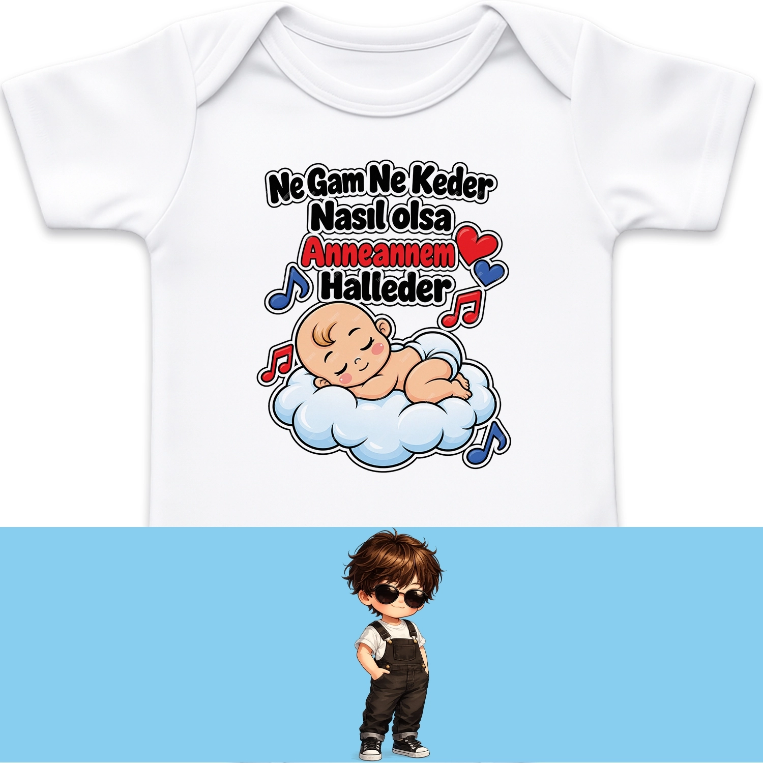 Ne Gam Ne Keder Nasıl Olsa Anneannem Halleder - Bebek Body Zıbın