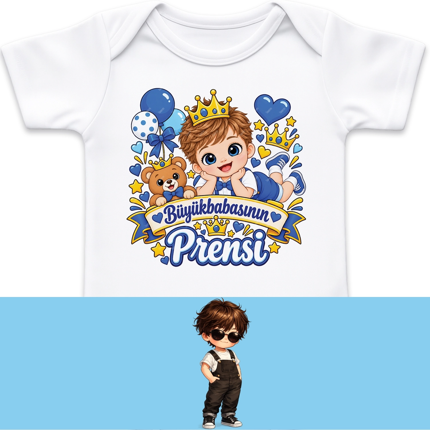 Büyükbabasının Prensi - Bebek Body Zıbın