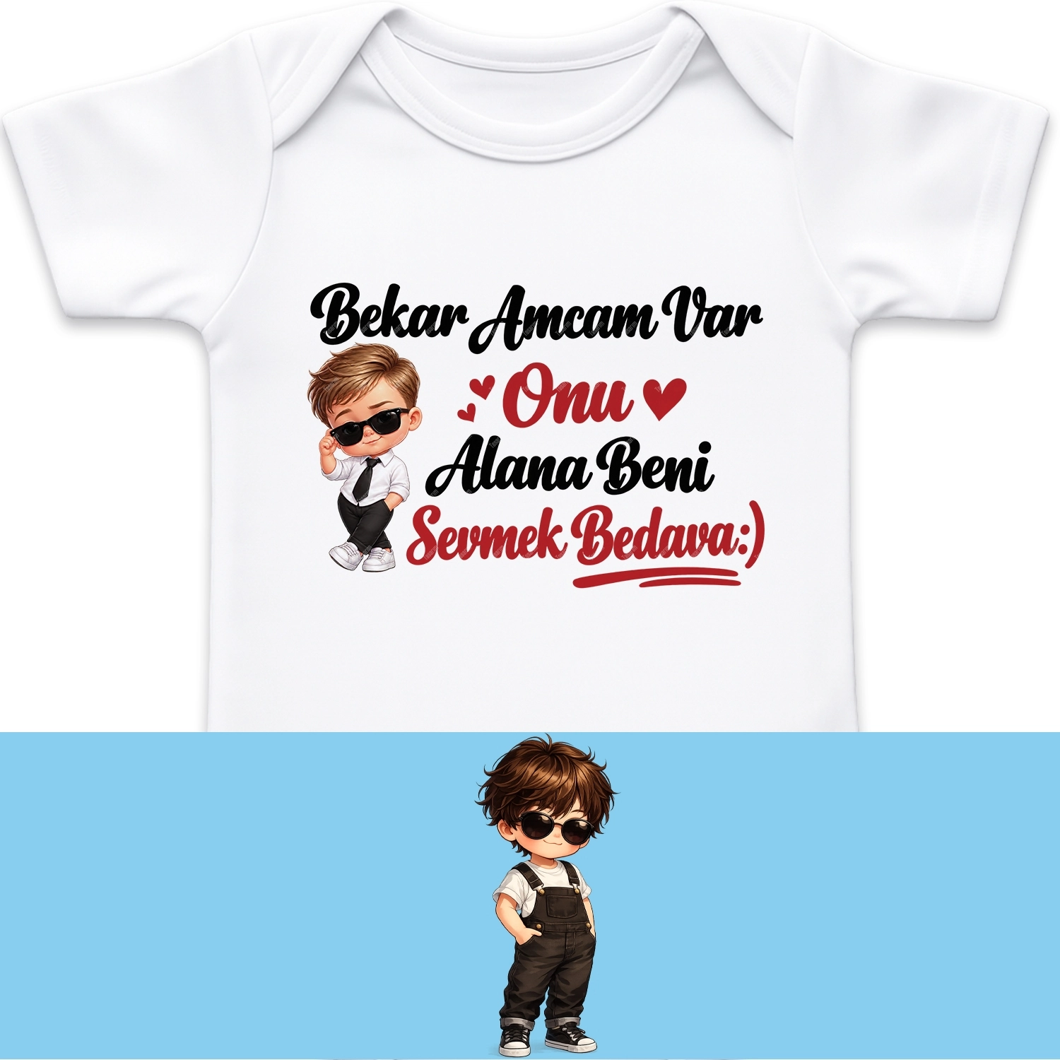 Bekar Amcam Var Onu Alana Beni Sevmek Bedava - Bebek Body Zıbın