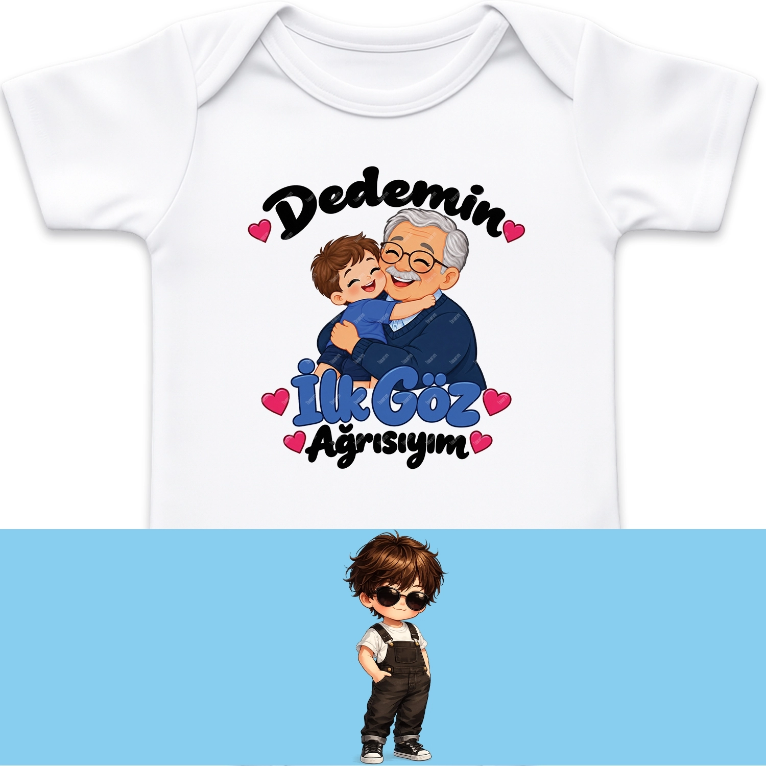 Dedemin İlk Göz Ağrısıyım - Bebek Body Zıbın