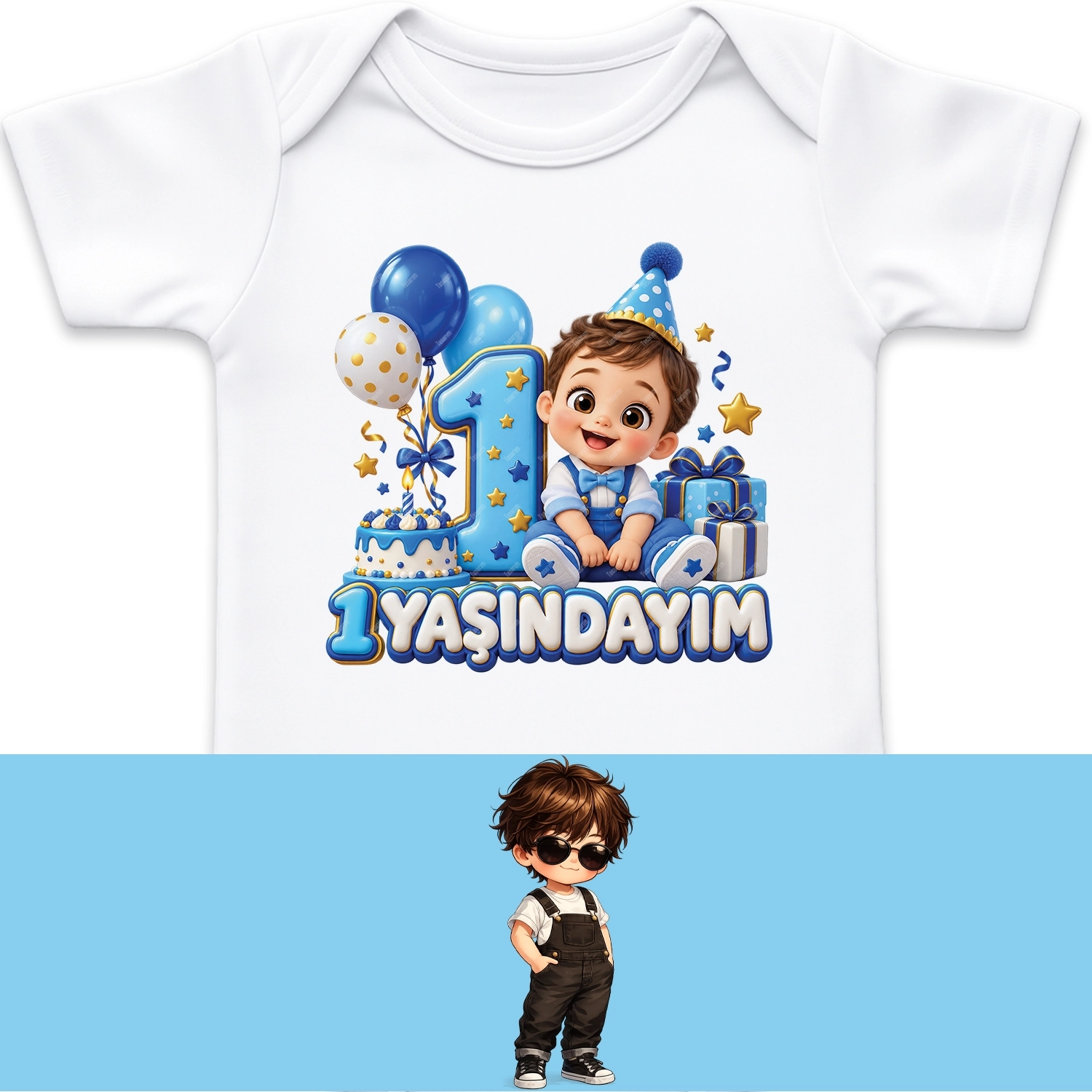 1 Yaşındayım - Bebek Body Zıbın