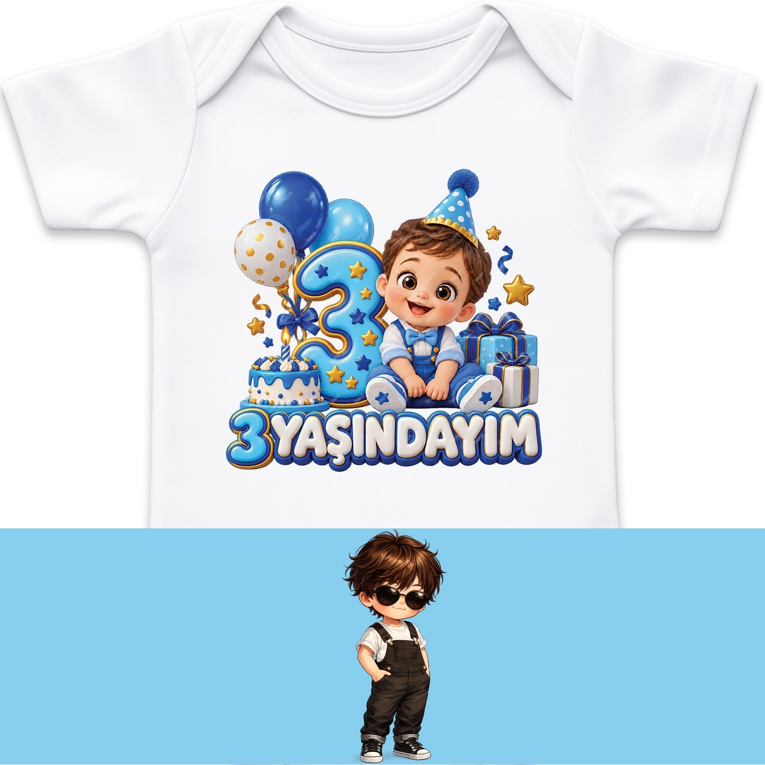 3 Yaşındayım - Bebek Body Zıbın