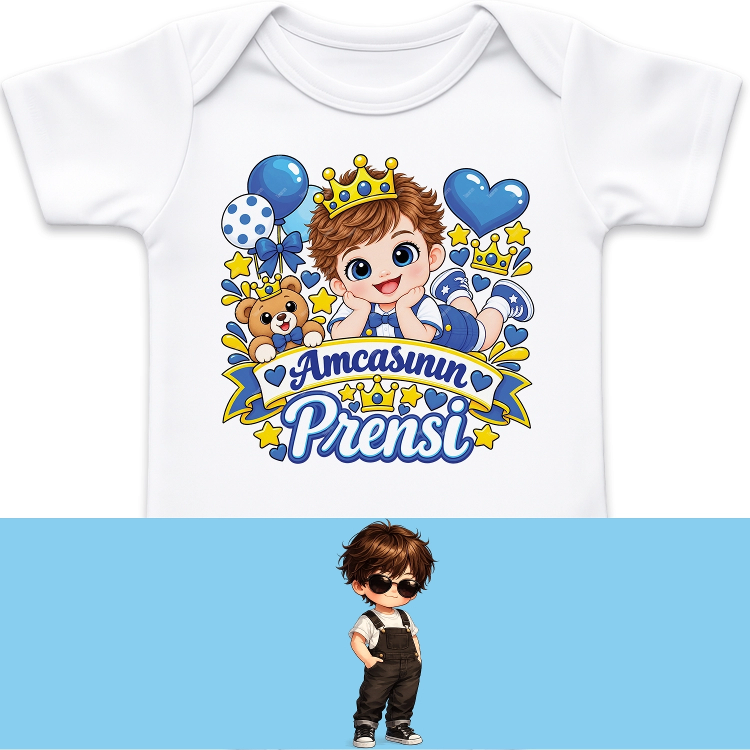 Amcasının Prensi - Bebek Body Zıbın